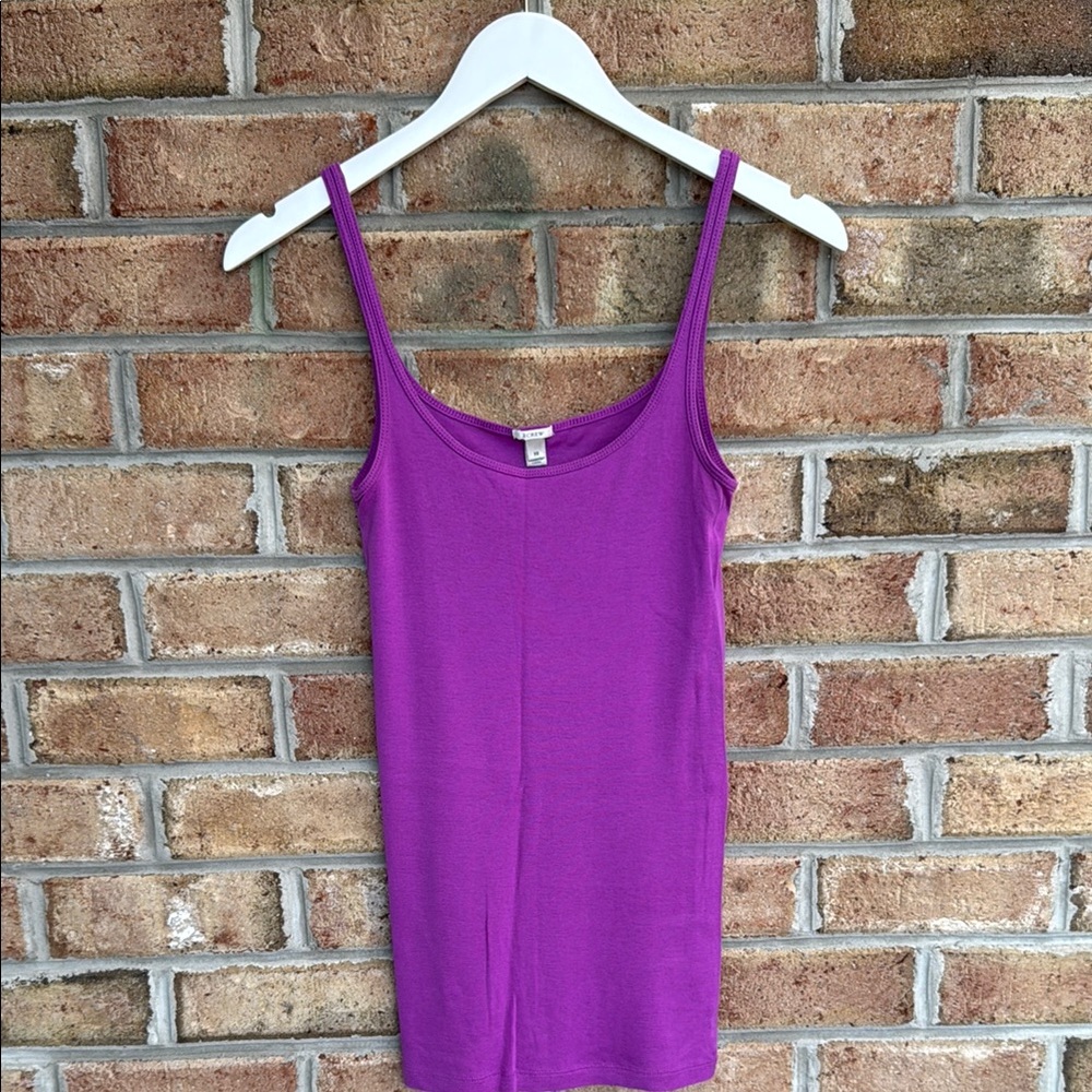 J Crew purple cotton tank top, NWOT, XS
